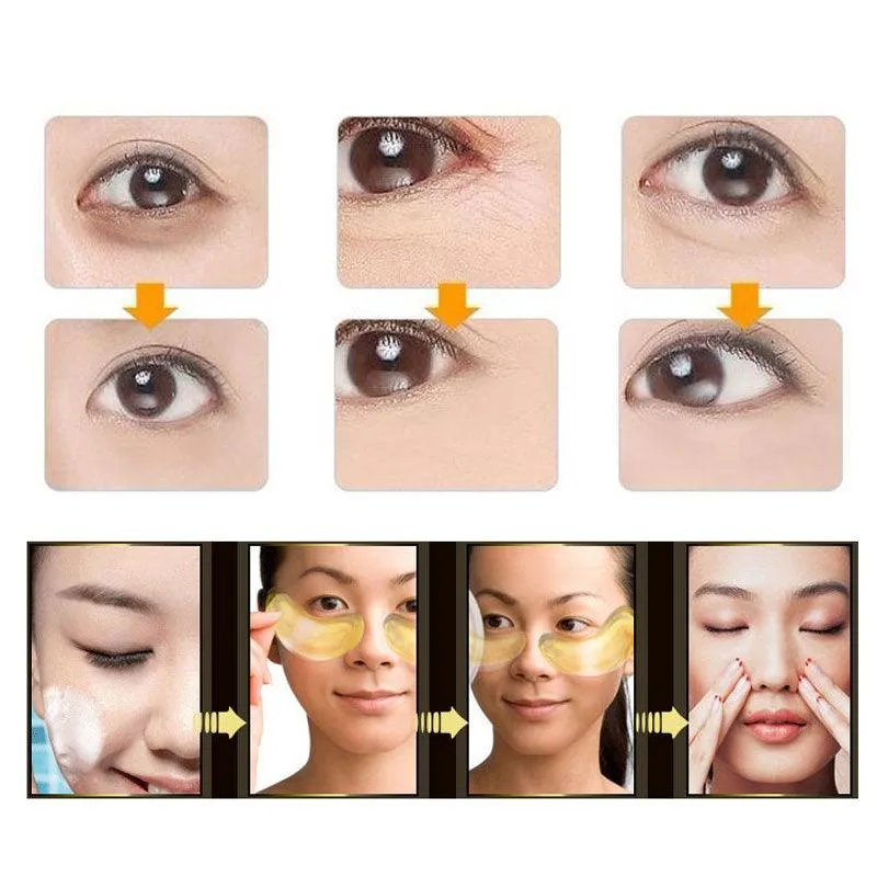 5 Pack Gold Crystal Collagen Eye Mask