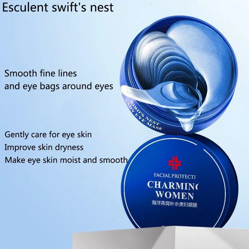 60 Pieces Anti Aging Wrinkle Reduction Collagen Natural Moisturising Gel eye patches