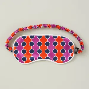 Barbecana Silk Cotton Sleep Mask - Orange/Magenta