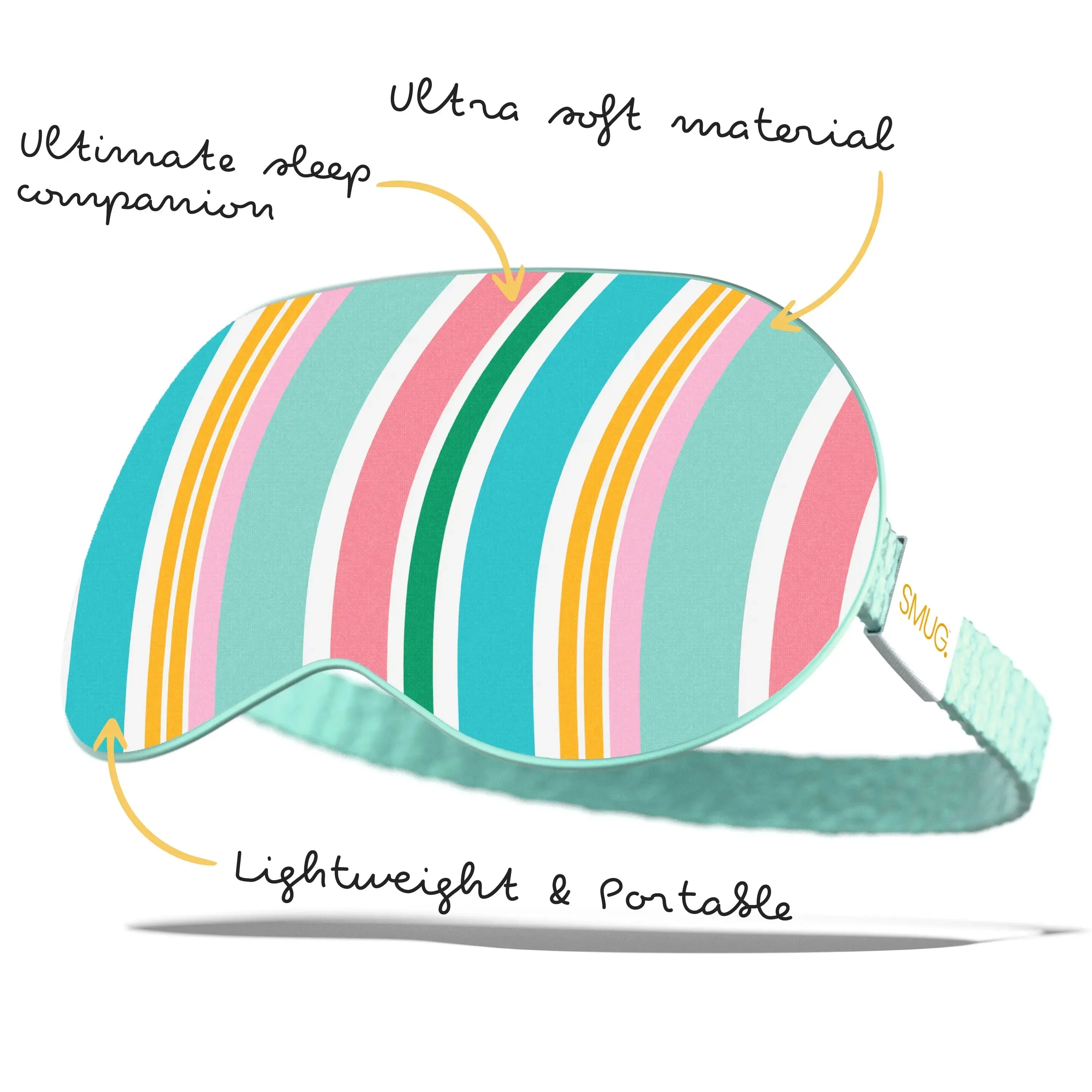 Bold Stripe Print Satin Sleep Mask