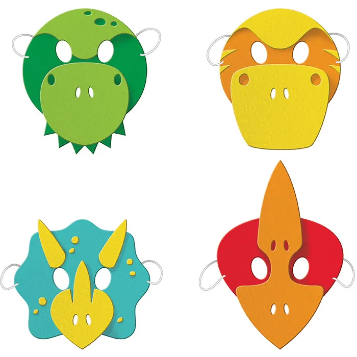 Boy Dino Party Foam Masks (4/Pkg)