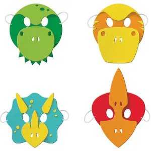 Boy Dino Party Foam Masks (4/Pkg)