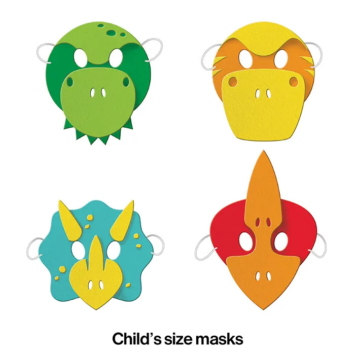 Boy Dino Party Foam Masks (4/Pkg)