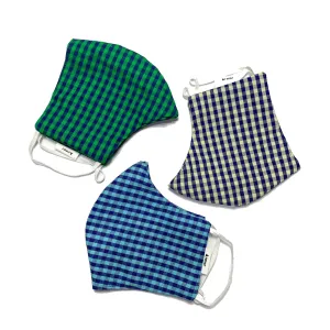 Checked Organic Unisex Washable Face Masks