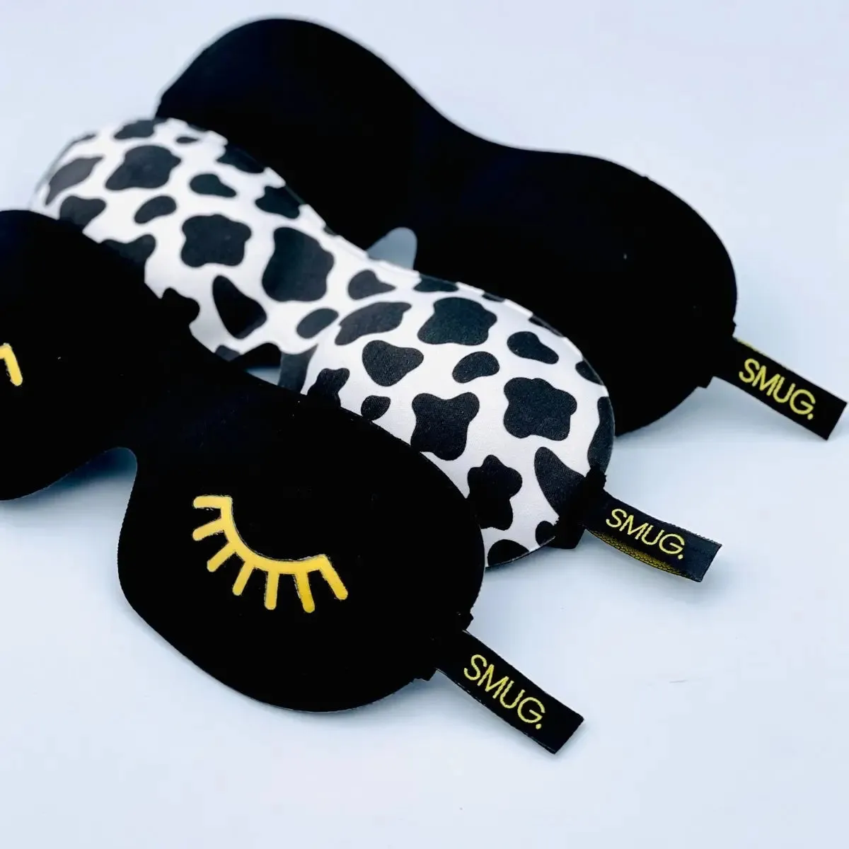 Cow Print Contoured 3D Blackout Sleep Mask