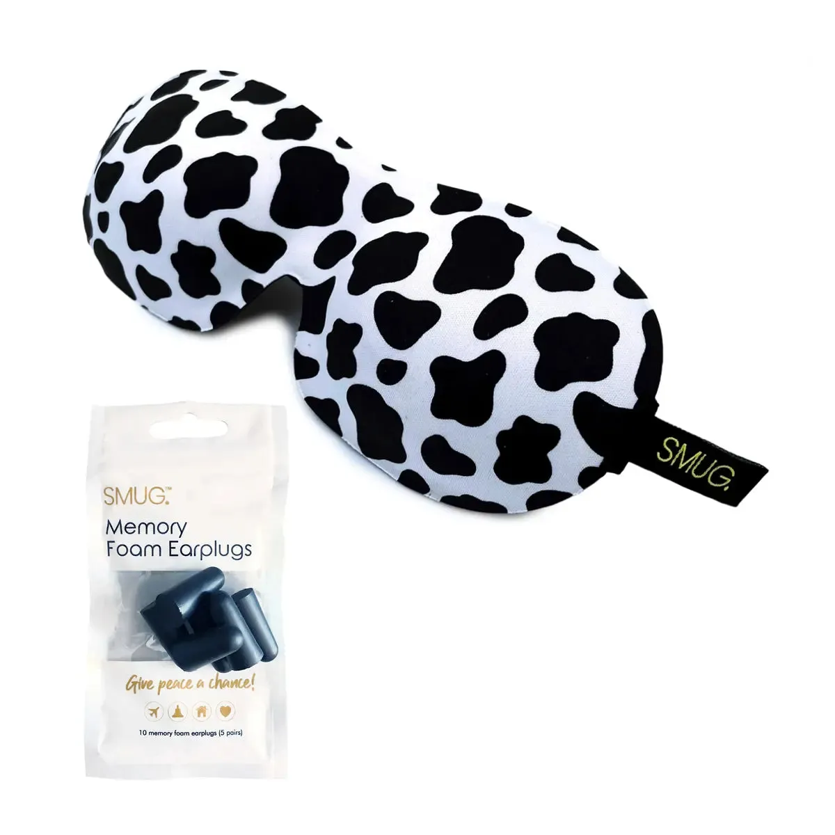 Cow Print Contoured 3D Blackout Sleep Mask