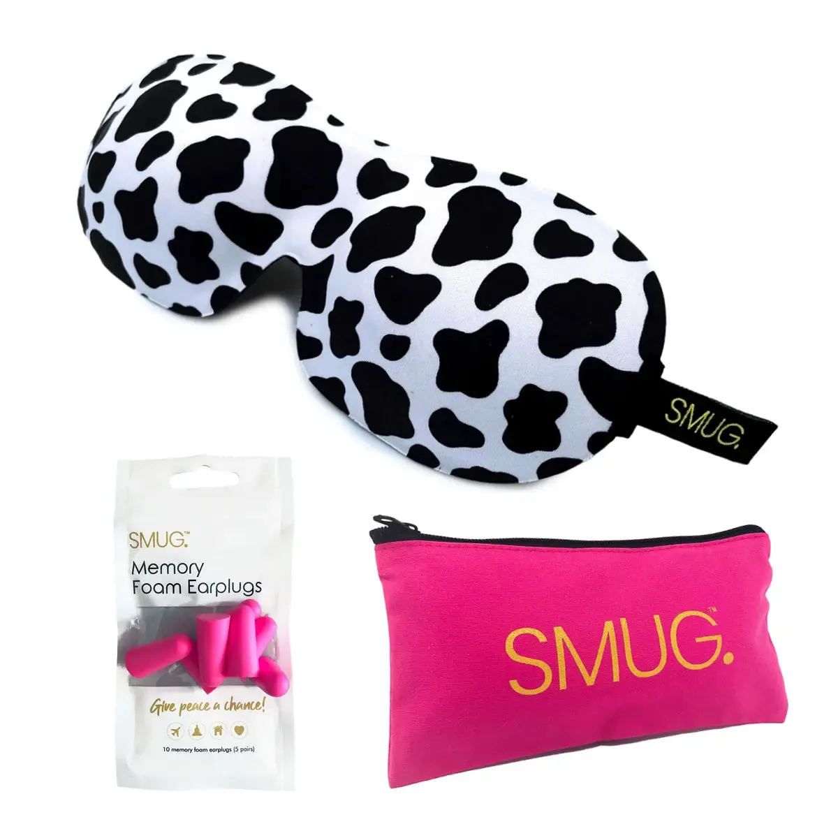 Cow Print Contoured 3D Blackout Sleep Mask
