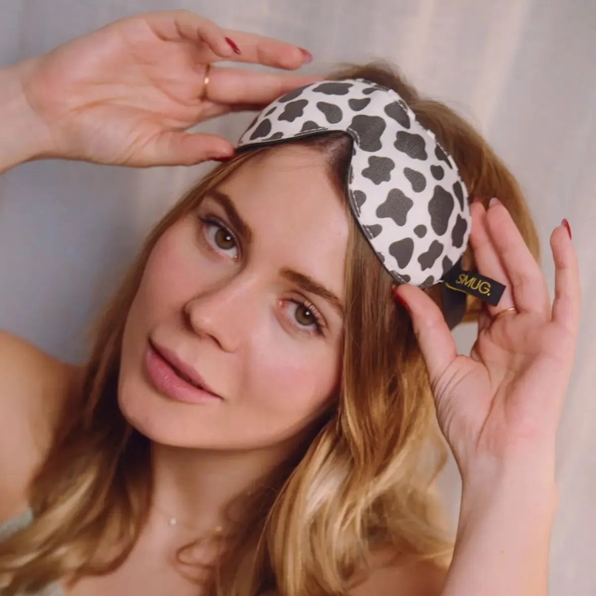 Cow Print Contoured 3D Blackout Sleep Mask