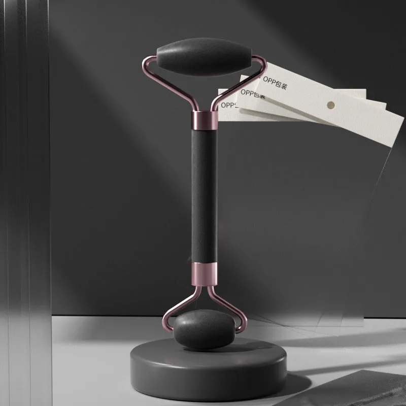 Crystal Roller Face Massage Stick Non-Jade Facial Beauty Flower Stem Double-Headed Ball Massage Board Device