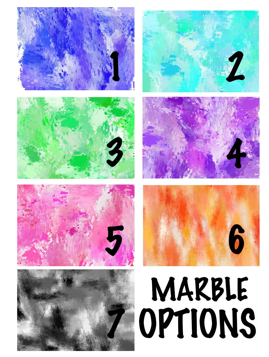 Custom Face Mask - Marble Background - Add Your Personalization!