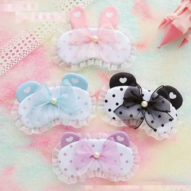 Dotted Bow Cute Gel Eye Mask