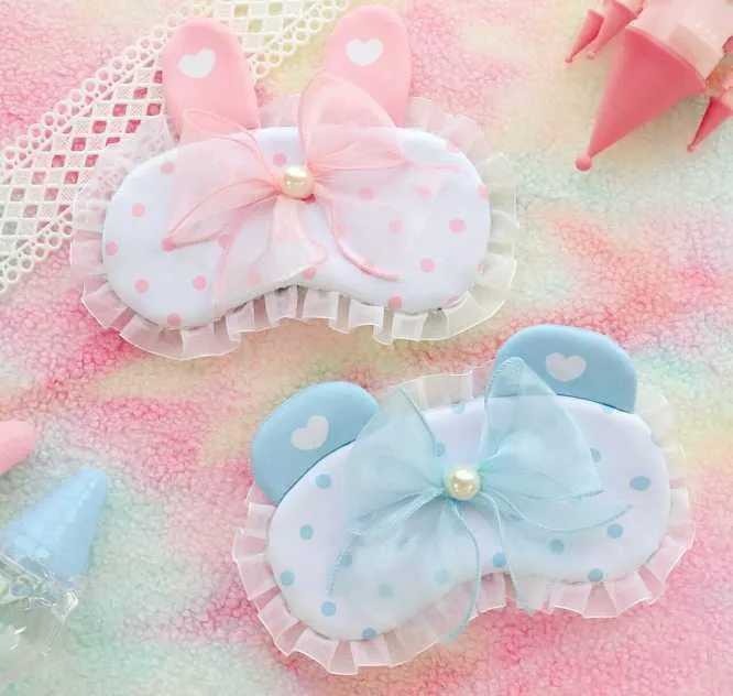 Dotted Bow Cute Gel Eye Mask