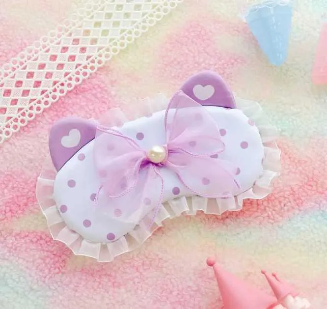 Dotted Bow Cute Gel Eye Mask