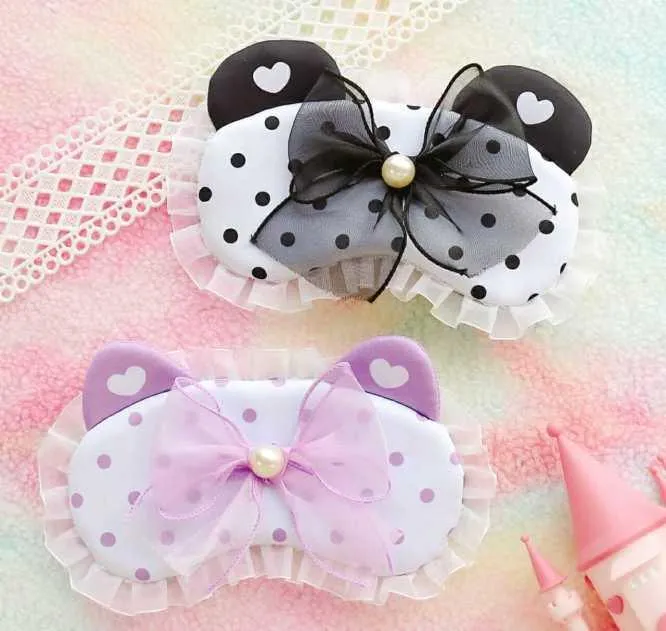 Dotted Bow Cute Gel Eye Mask