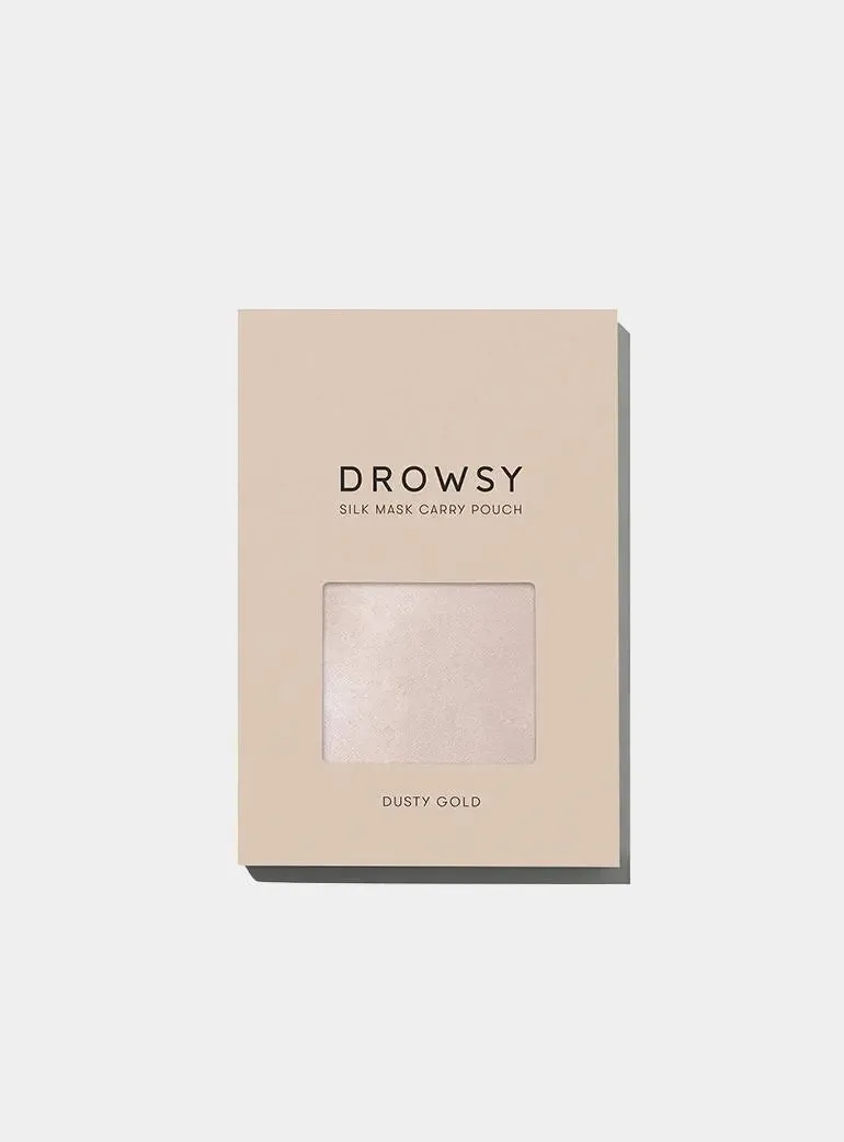 Dusty Gold Silk Carry Pouch