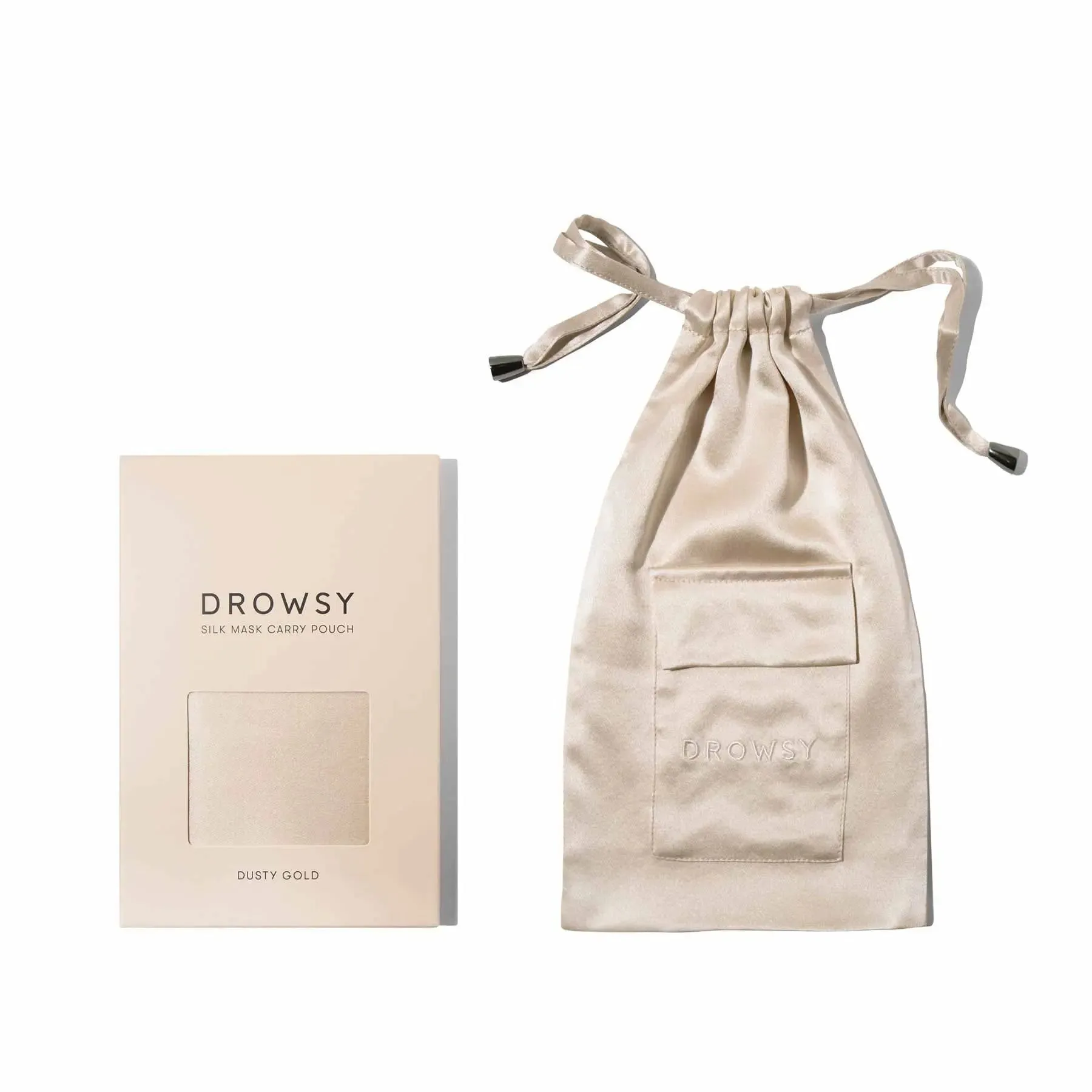 Dusty Gold Silk Carry Pouch