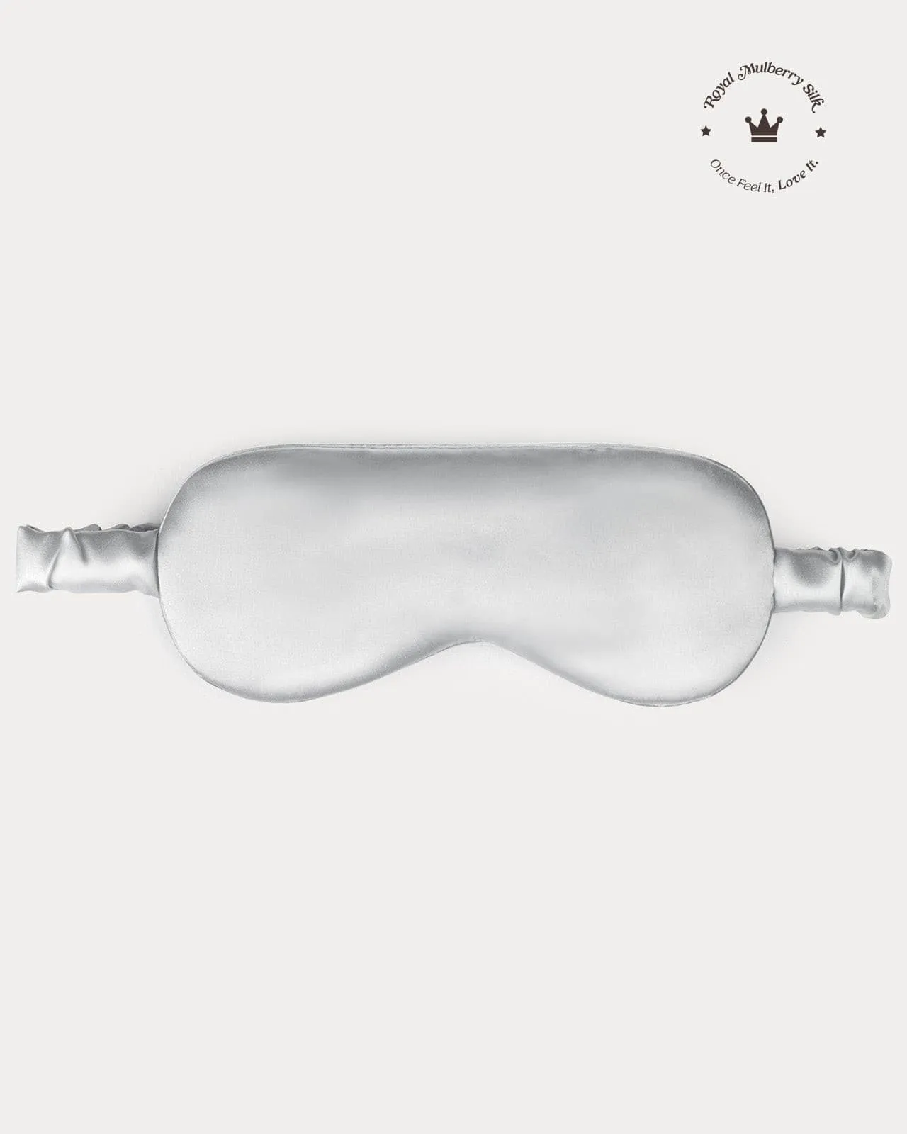 FEELITS 100% Royal Mulberry Silk. Natural Beauty Sleep Eye Mask- 22-momme Silver Grey