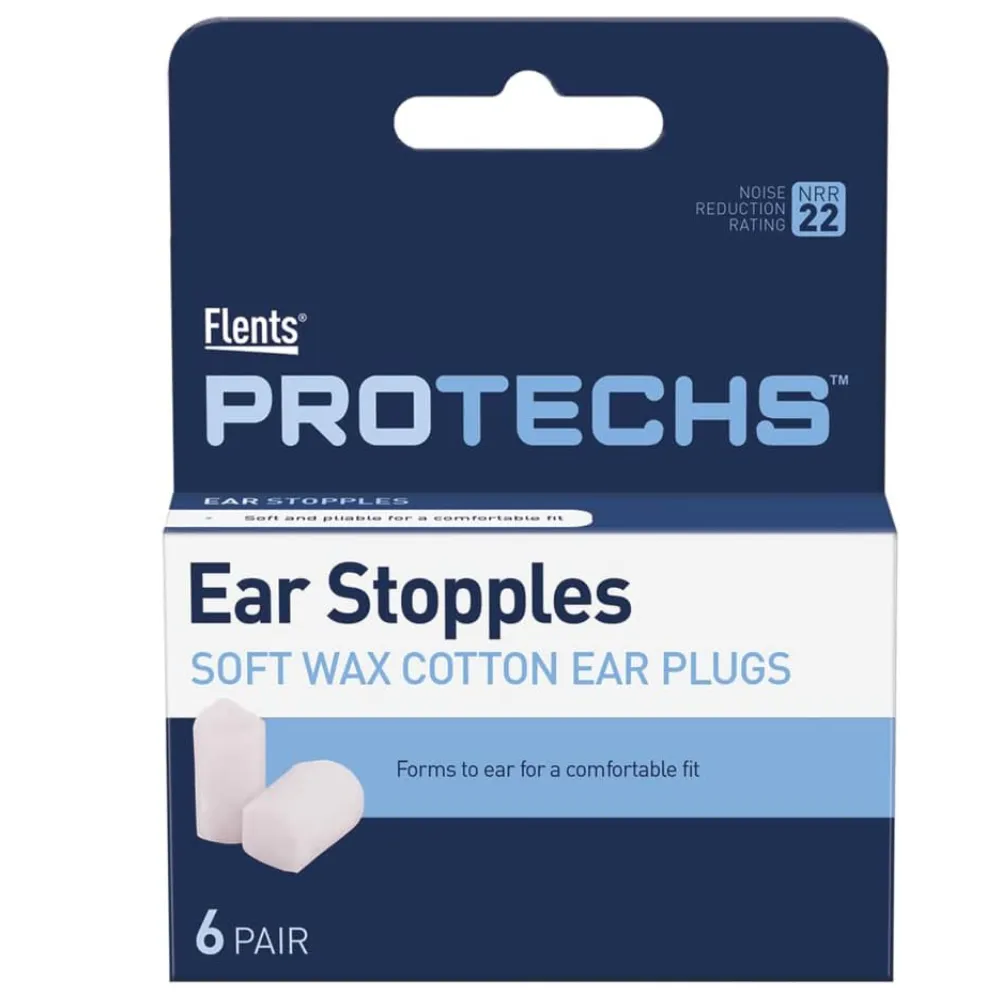 Flents Ear Stopples Soft Wax-Cotton Ear Plugs
