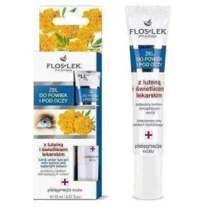 FLOSLEK PHARMA gel for eyelids and under the eyes of lutein and skylight medical 15ml