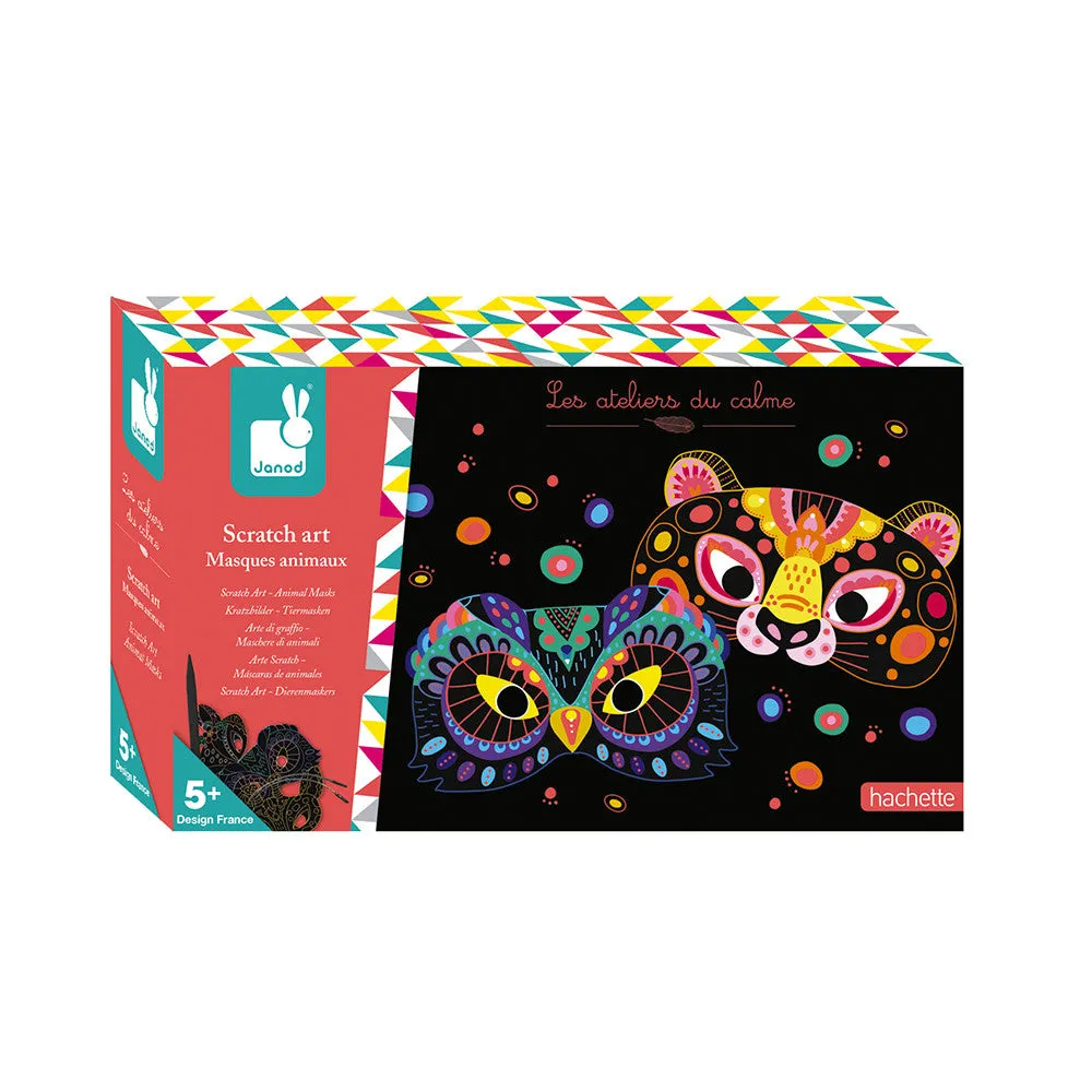 Janod Scratch Art Animal Masks