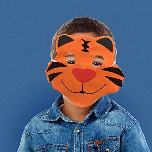 Kicko Foam Animal Masks Assortment - 36 Pack, 10 Different Styles - 7 to 7.5 Inches -