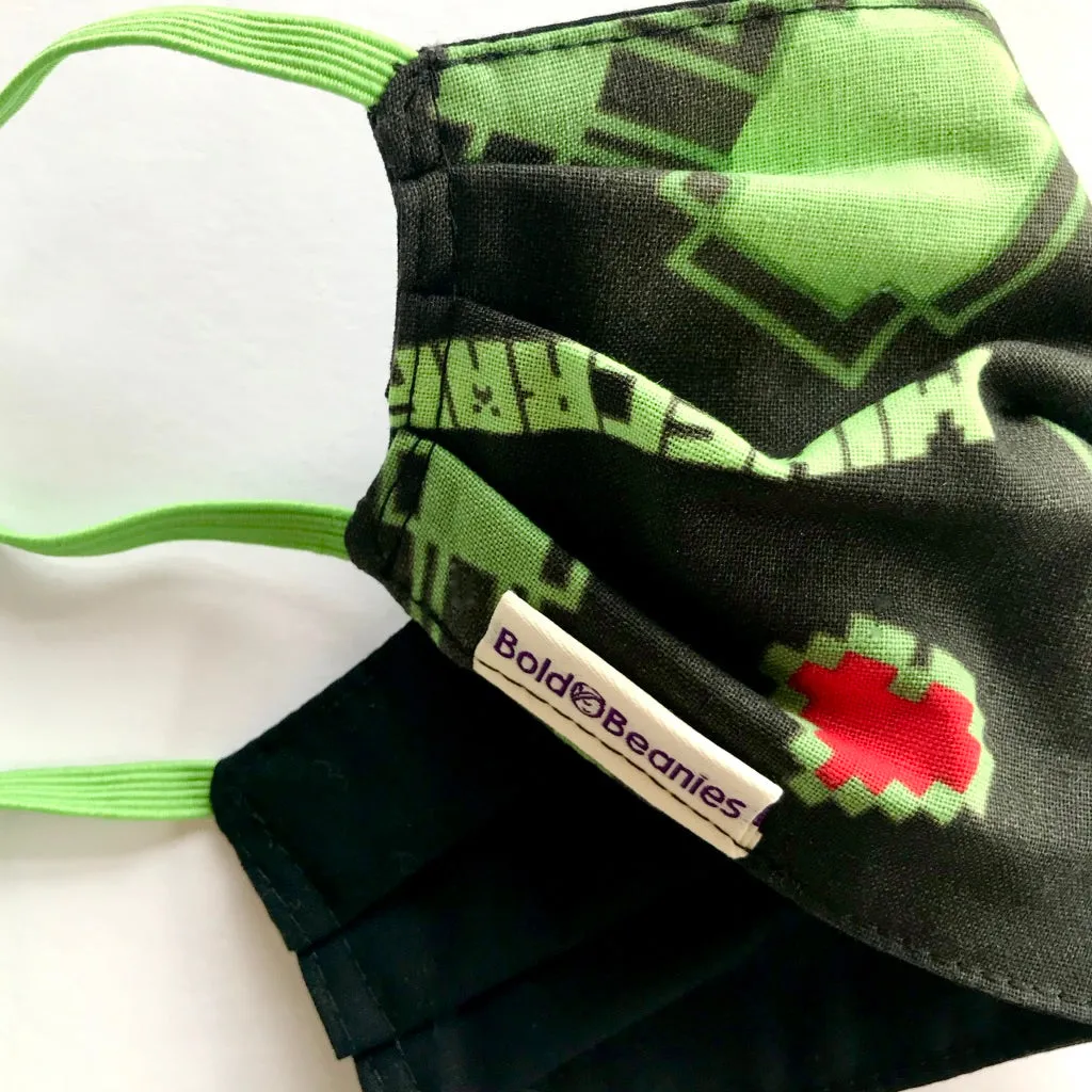 Kids Eco Fabric Face Mask Minecraft
