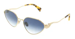 Lanvin LNV115S 721 Full Rim Gold / Gradient Blue Cat Eye  Sunglasses