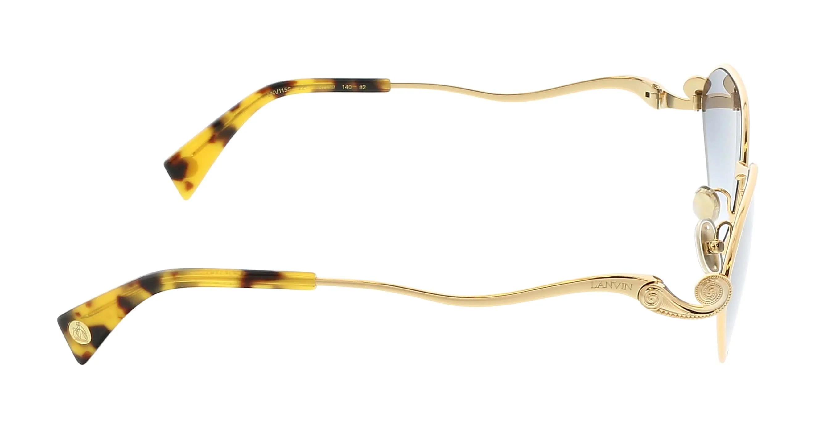 Lanvin LNV115S 721 Full Rim Gold / Gradient Blue Cat Eye  Sunglasses