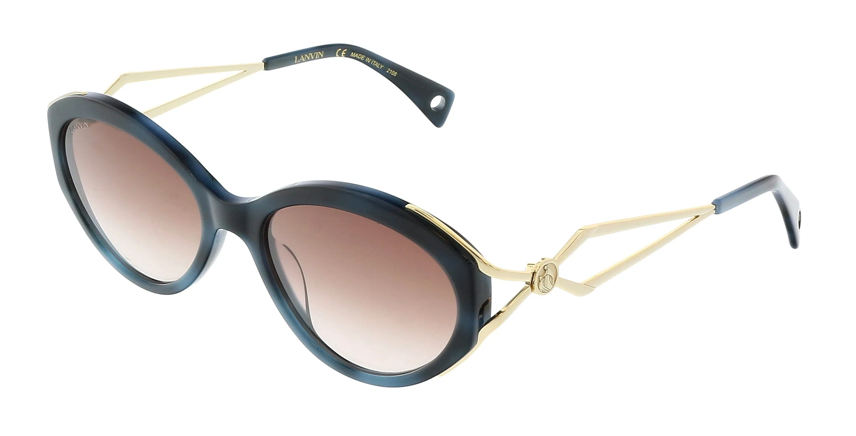 Lanvin LNV618S 425 Full Rim Blue Havana Cat Eye  Sunglasses