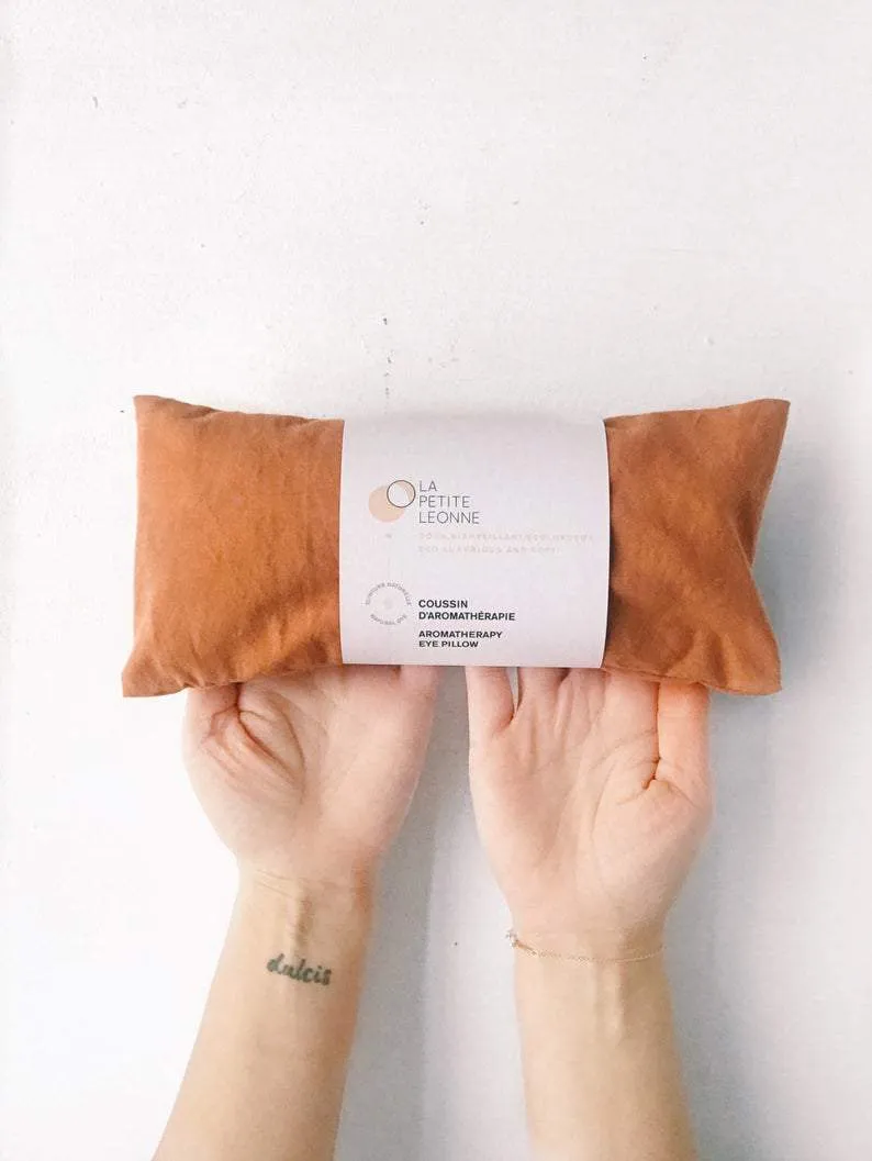 Lavender scented eye pillow-Rust