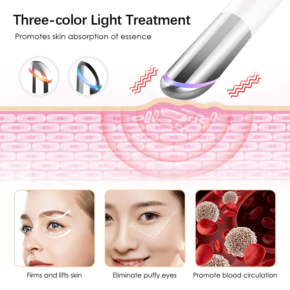 LED Photon Therapy Heated  Eye Massage Device