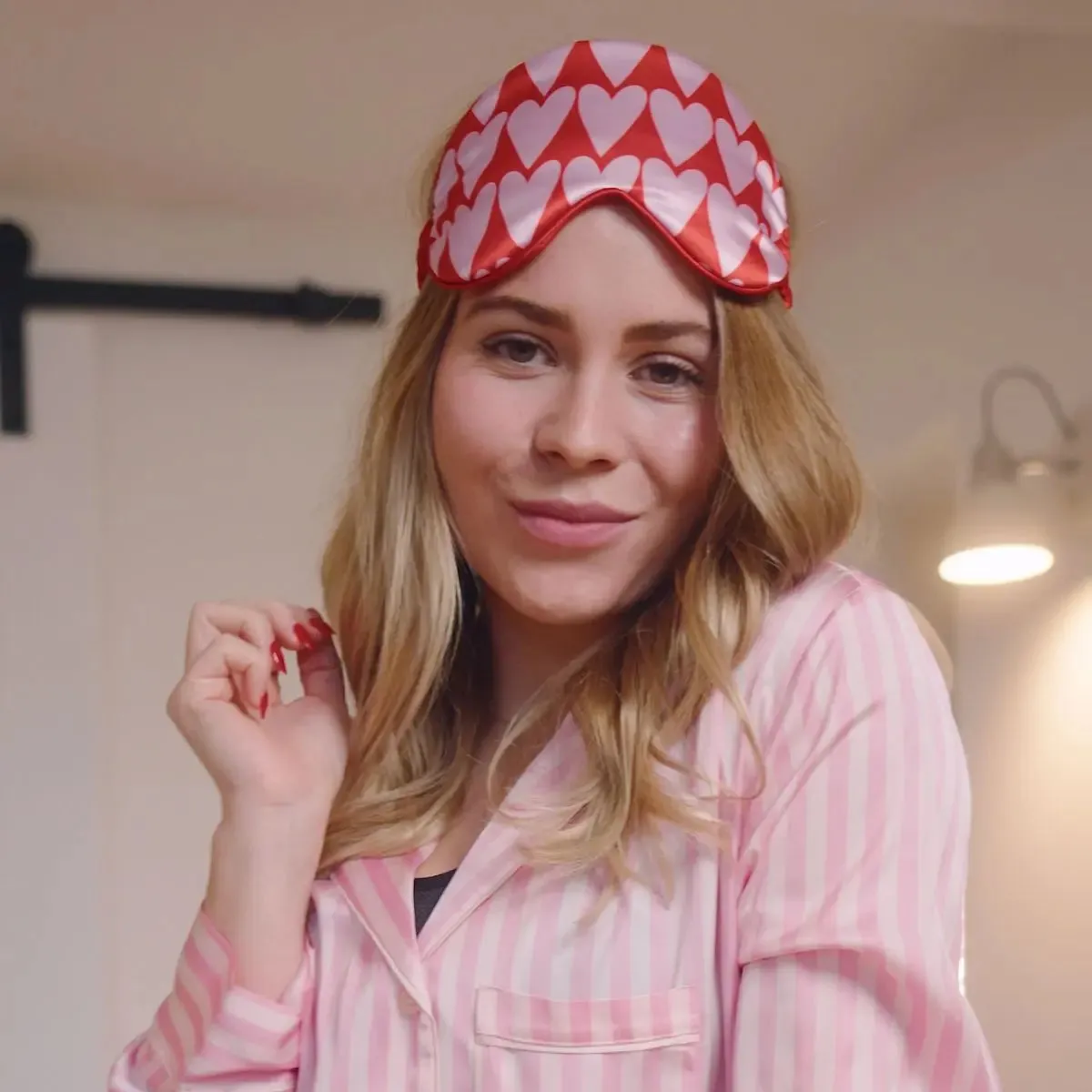 Longheart Print Satin Sleep Mask