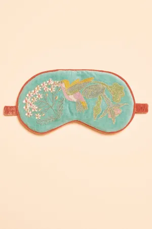 Luxury Lavender Velvet Eye Mask - Hummingbird Aqua