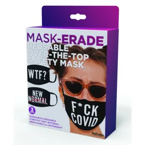 Maskerade Face Masks - Anti-Covid/Adapting to New Normal - Pack of 3
