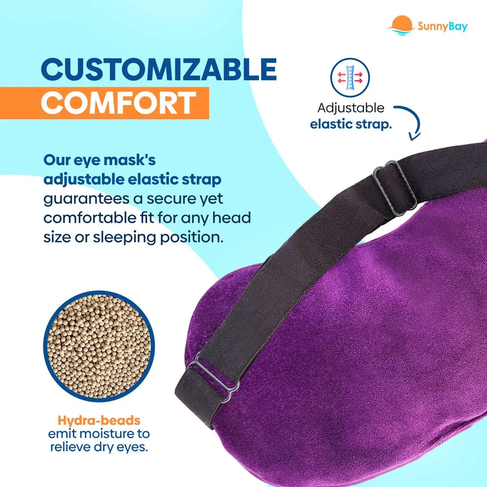 Microwavable Eye Mask Eye Pillow, Dry Eye Heat Therapy, Purple