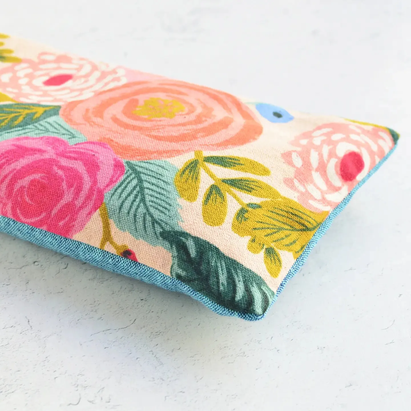 Minor Thread Juliet Rose Floral in Pink Canvas Botanical Eye Pillow