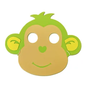 Monkey Childrens Foam Animal Mask - Green