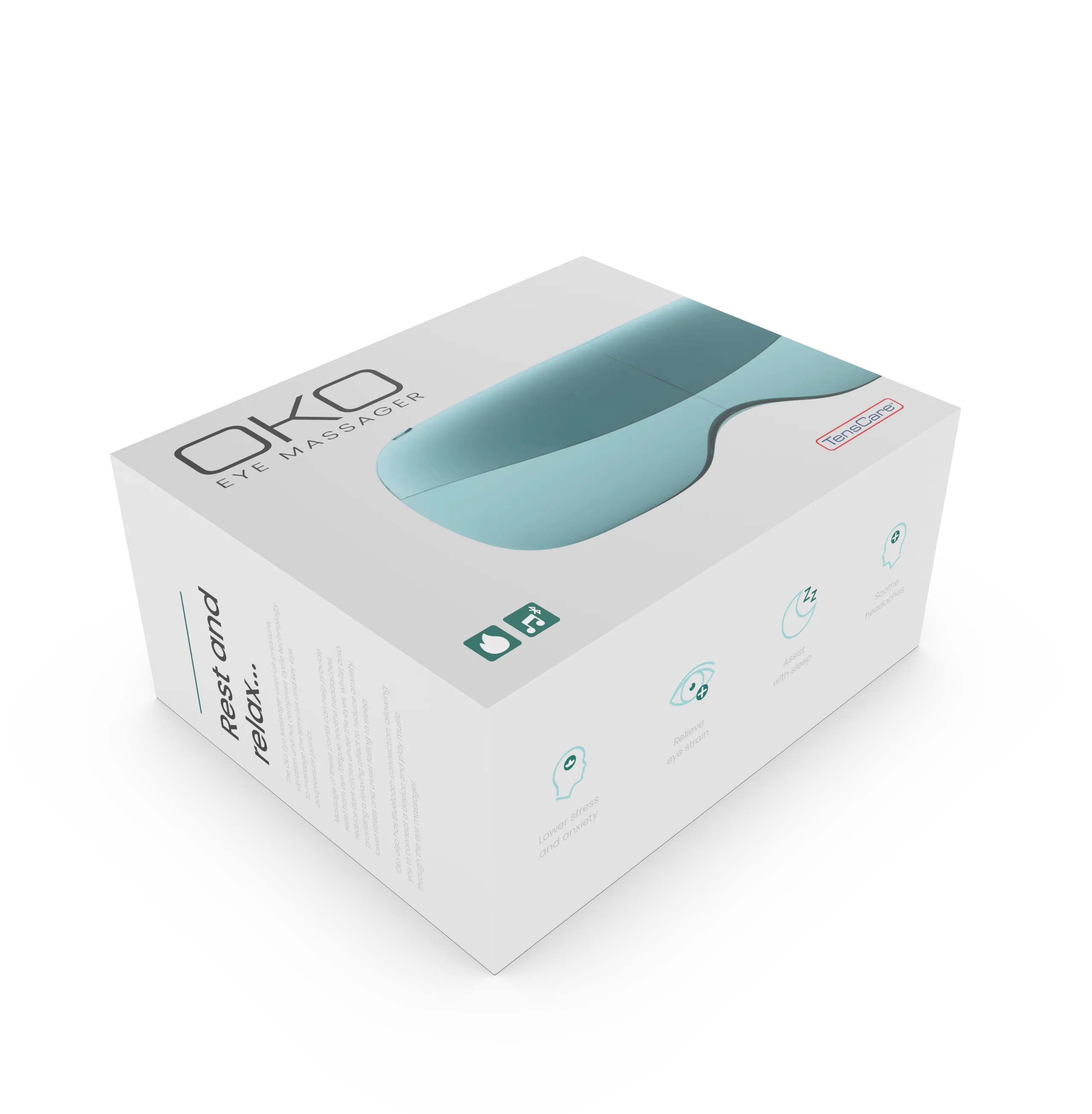 Oko Eye Massager - Relieve Eye Fatigue and Promote Relaxation with Air Pressure, Vibration and Hot Compress