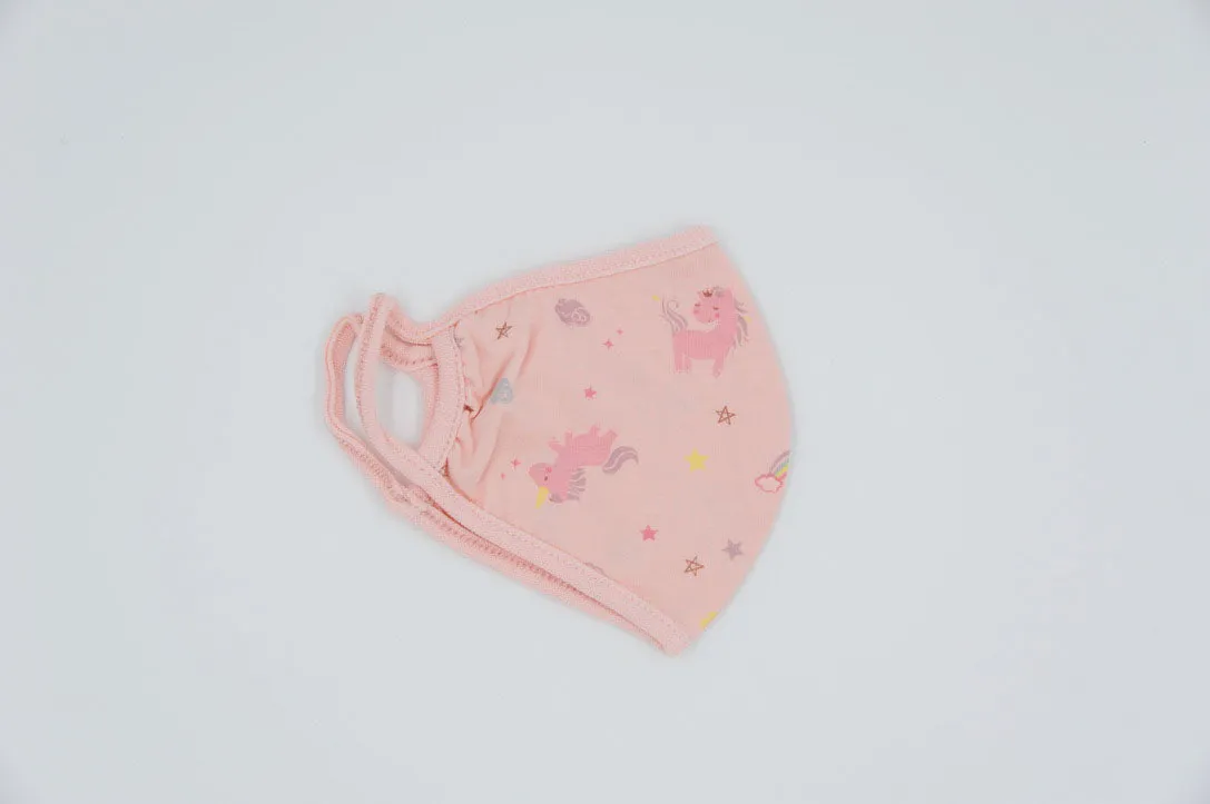 Organic Cotton Pink Toddler Face Masks