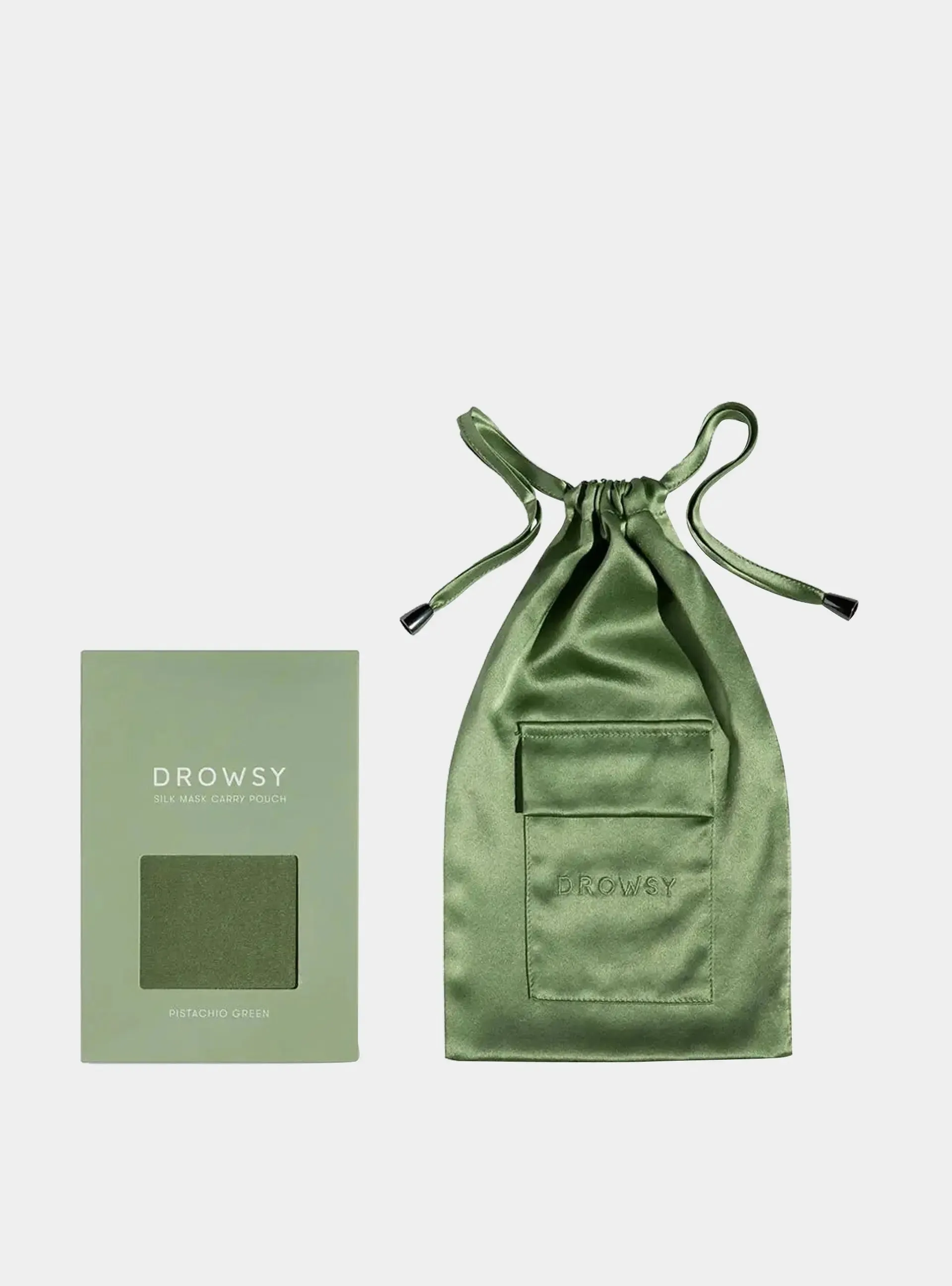 Pistachio Green Silk Carry Pouch