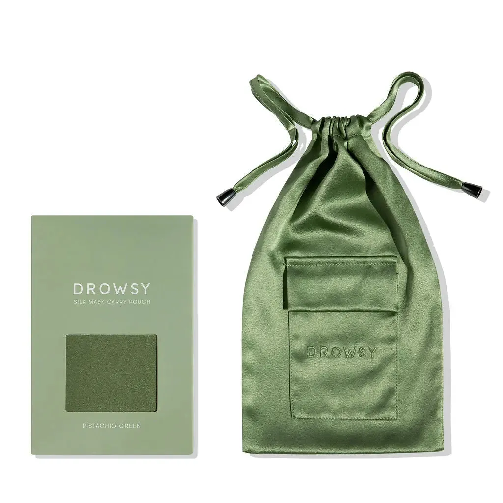 Pistachio Green Silk Carry Pouch