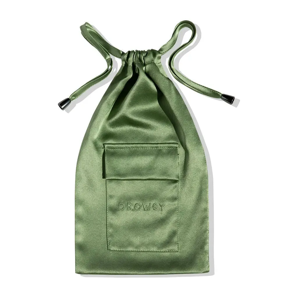 Pistachio Green Silk Carry Pouch