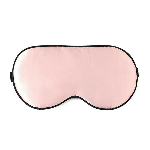Portable Silk Imitation Mask Eyes Cover Sleeping Eye Shade Sleep Mask 6 Colors Bandage  Eyes For Sleep/Travel Women Men