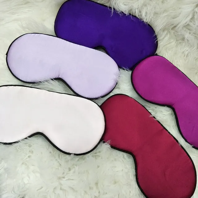 Portable Silk Imitation Mask Eyes Cover Sleeping Eye Shade Sleep Mask 6 Colors Bandage  Eyes For Sleep/Travel Women Men