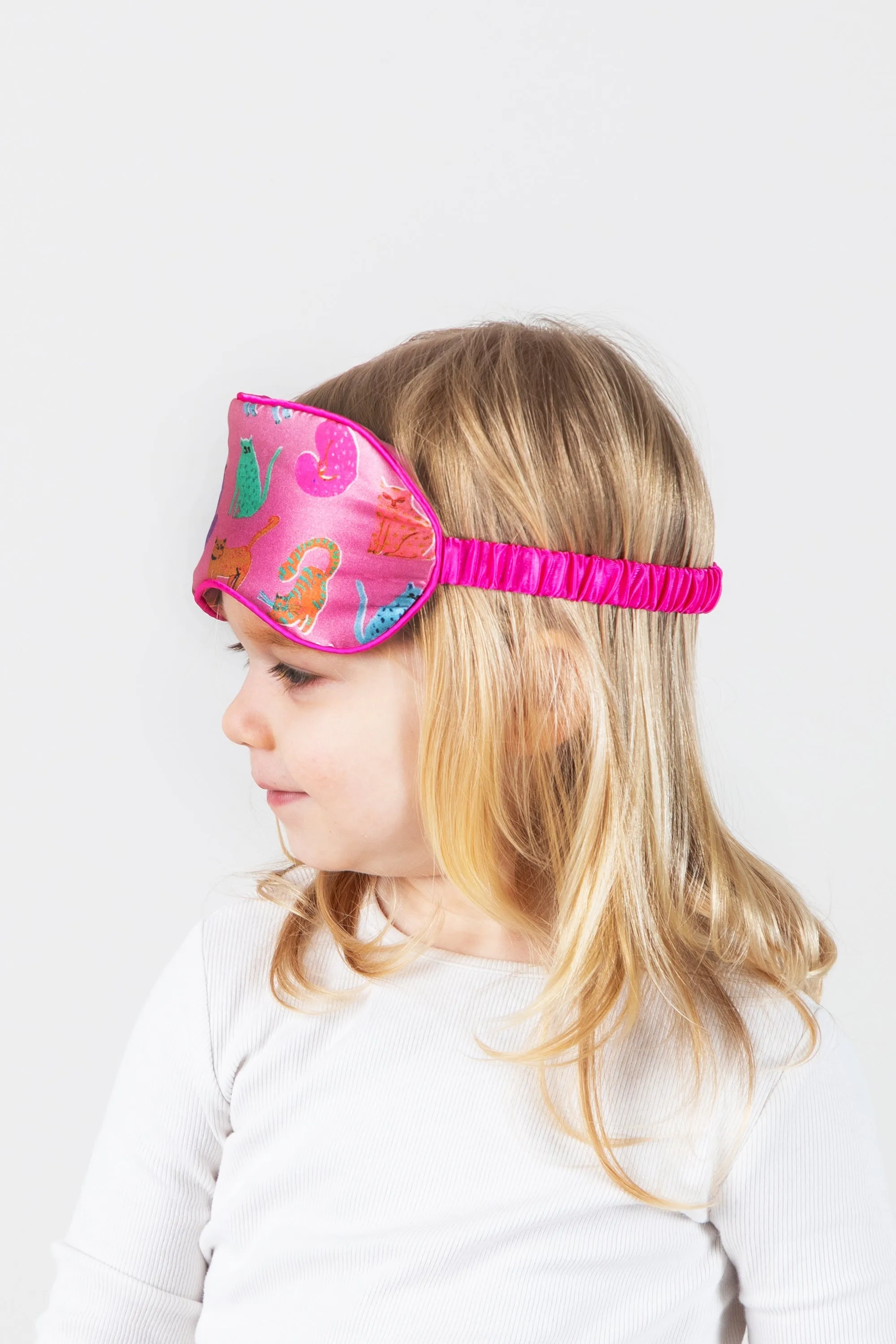 Silk Eye Mask for Kids / "Cats and Kittens"