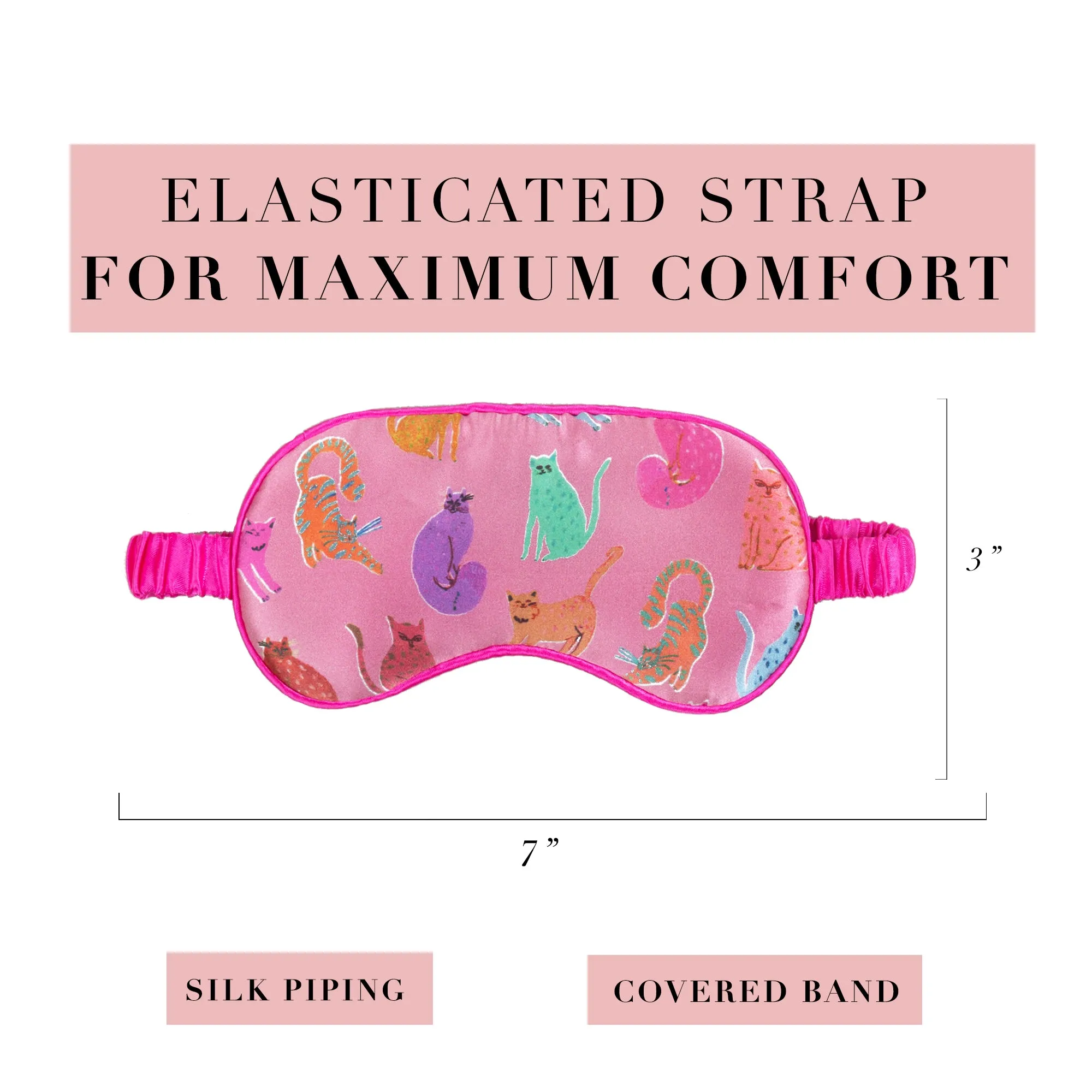 Silk Eye Mask for Kids / "Cats and Kittens"