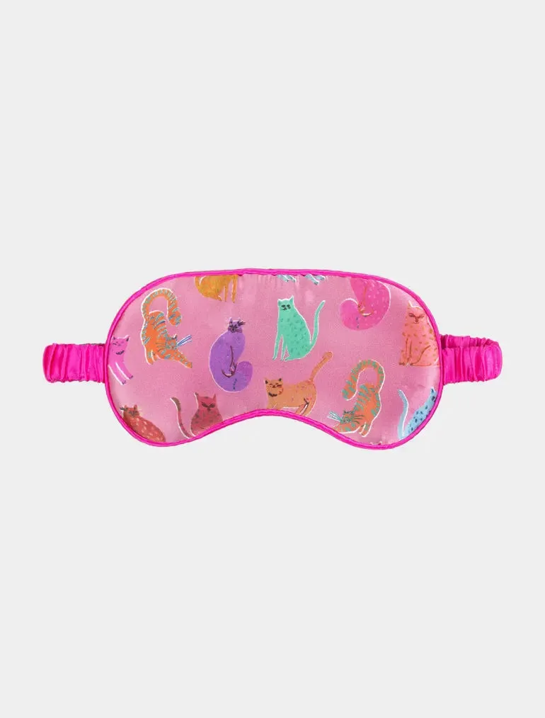 Silk Eye Mask for Kids / "Cats and Kittens"