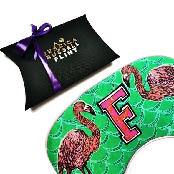 Silk Eye Mask / "F for Flamingo"