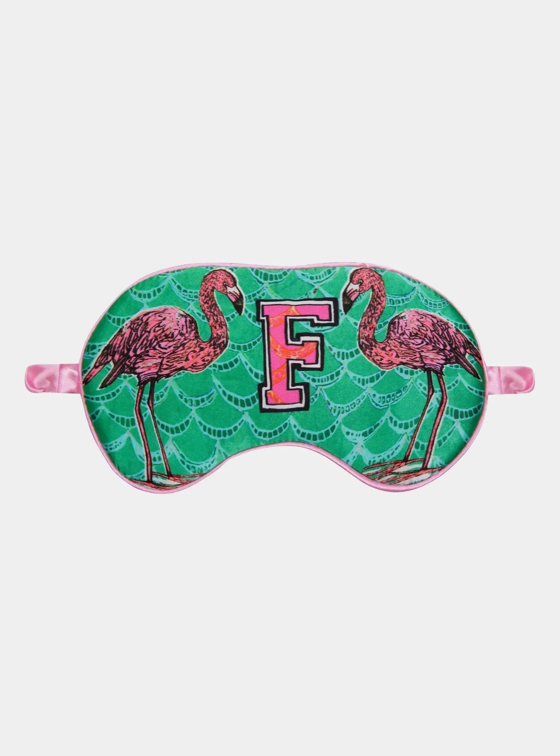 Silk Eye Mask / "F for Flamingo"