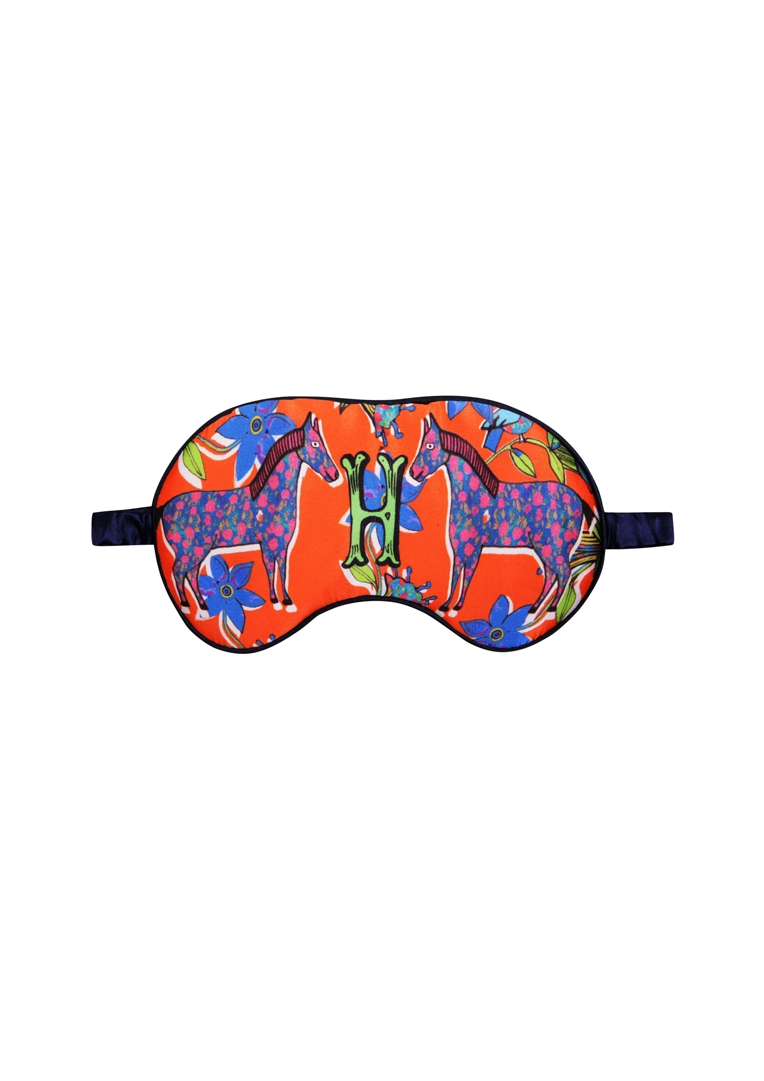 Silk Eye Mask / "H for Horses"